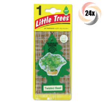 24x Packs Little Trees Single Twisted Basil Scent Hanging Trees | Preven... - £22.33 GBP