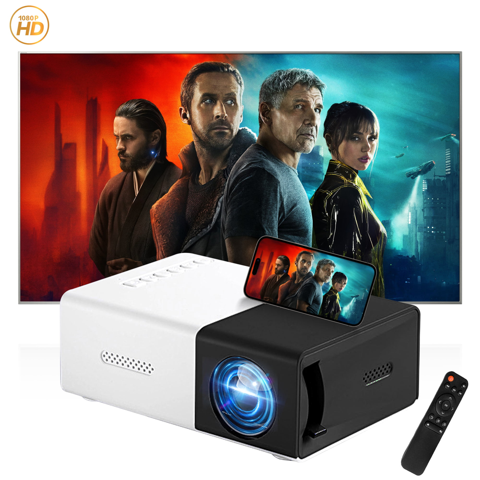 YG300 Mini Projector,Portable Movie Projector, Smart Mini Projector for home - £58.94 GBP