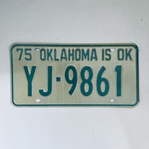 1975 United States Oklahoma Oklahoma County Passenger License Plate YJ-9861 - $18.80