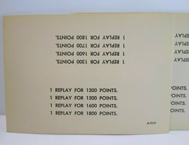 Pinball Score Cards (3) NOS Original A-9039 A-9038 A-9037 Late 1960&#39;s Vintage - £14.93 GBP