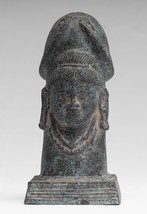 Antigüedad Khmer Estilo Verdín Bronce Shiva Linga / Lingnum - 23cm/22.9cm - £404.71 GBP