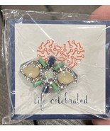 Keep Collective silver White Blue Green stone charm, Retired - $18.80