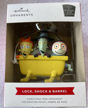 2021 Hallmark LOCK, SHOCK &amp; BARREL Tub Ornament Nightmare Before Christmas New - £18.08 GBP