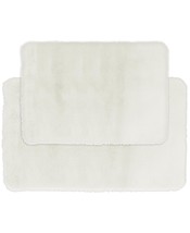 Villa Luxe 2-Pieces Faux-Fur Memory Foam Bath Rug Set, 17 x 24, 20 x 32,Ivory - £26.37 GBP