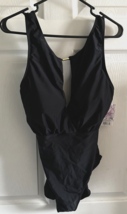 Kensie Black Women One Piece Bathing Swimsuit Black EL/TG CKSS1901 Nylon... - $22.94