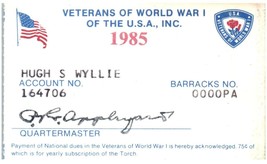 Vintage Veterani Di Guerra Mondiale I Abbonamento Scheda Pittsburgh 1985 - £19.67 GBP