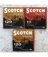 Lot x3 Vintage Scotch 1200&#39; Reel To Reel Magnetic Recording Tape - £23.32 GBP