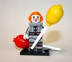 Building Block It Clown Pennywise Orange Hair Minifigure Custom  - £5.49 GBP