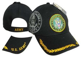 K&#39;s Novelties U.S. Army Seal Shadow Emblem Black Embroidered Cap Hat 601B - £9.34 GBP
