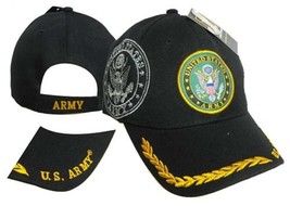 K&#39;s Novelties U.S. Army Seal Shadow Emblem Black Embroidered Cap Hat 601B - £9.53 GBP