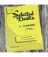 Selected Duets For Clarinet Volume One Easy Medium Rubank Educational 1947 - £14.94 GBP