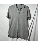 Hollister Polo Shirt Gray L Preppy Y2K - $17.87