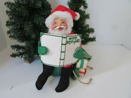 HOLIDAY ANNALEE MOBILITEE 1988/63 SANTA CLAUS SACK GOOD BOYS &amp; GIRLS LIST - $19.47 CAD