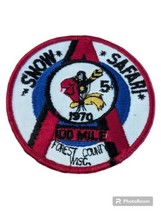 Vintage Snowmobile Jacket Patch Snow Safari 1970 Forest County WISC 100 ... - $18.70