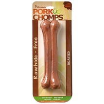 Pork Chomps Roasted Pressed Bones 7&quot; Bone - 1 Pack - £21.80 GBP