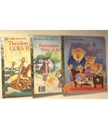 Little Golden Books Lot of 3 Three Bears Theodore Goes To Amanda - $6.92