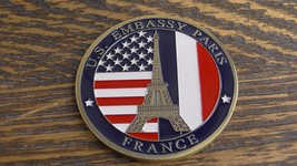 United States Embassy Paris France Challenge Coin #216W - £30.14 GBP