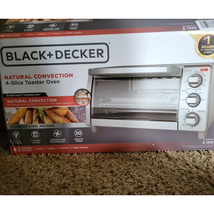 NWOT BLACK+DECKER 4-Slice Toaster Oven, Convection Bake, Broil Stay Warm  - $39.59