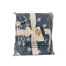 New Berkshire Peanuts Velvet Soft Throw Blanket 55x70 Blue White Snowflakes Snoo - £23.66 GBP