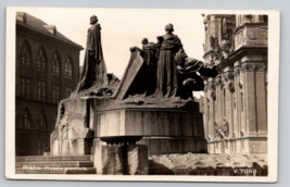 Vintage Prague Hus monument  Postcard Czech Republic RPPC - £3.95 GBP