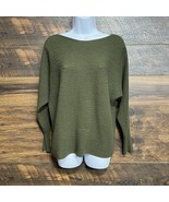 Vera Adams Dolman Sweater M Olive Green Ribbed Textured Knit Boat Neck P... - $297.24 MXN Vera Adams Dolman Sweater M Olive Green Ribbed Textured Knit Boat Neck P... - $297.24 MXN