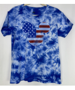 VINTAGE Tokyo Disney 1998 Tie Dyed Mickey Mouse Stars &amp; Stripes T Shirt ... - £7.07 GBP