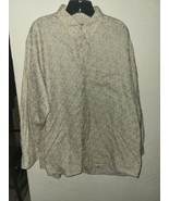 Jhane Barnes Long Sleeve Dress Shirt Men’s Size L Beige Japan Fabric - $505.95 MXN