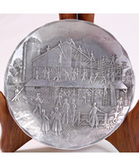  Wendell August Forged Pewter Plate 1998 75th Anniversary Barn Raising H... - $13.54