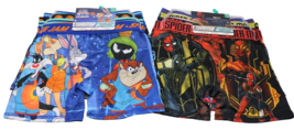 Spider-Man &amp; Space Jam Boys 4 Packs Boxers Underwear Size 10 NWT Lot of 2 - £15.55 GBP