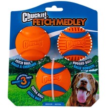 Chuckit! Fetch Medley Balls Gen 3 Dog Toy 1ea/MD - £22.11 GBP