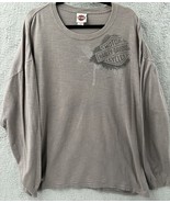 Harley Davidson Long Sleeve Biker Shirt Size 3XL Flint Michigan Gray 2009 - $28.00
