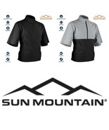 Sun Mountain Golf Mousson Manches Courtes Pull - Noir Ou Platine/Noir - £73.34 GBP