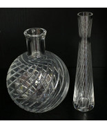 Set of 2 &quot;BACCRAT VASES&quot; a Baccarat Crystal Cyclades and Mikado Passion ... - $506.75 CAD