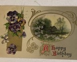 1909 A Happy Birthday Postcard Antique Bell Ohio - $4.94