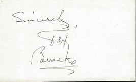 Tex Beneke Signed 3x5 Index Card - £46.70 GBP