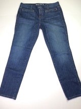 Nautica Womens Tapered Leg True Skinny Denim Dark Wash Blue Jeans Size 8 - $17.32