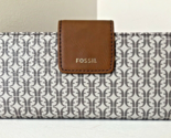 New Fossil Madison Slim Clutch Wallet Taupe / Tan Multi - $37.91