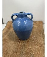 Antique 5.5” Stoneware Pottery Drinking Jug Blue Glazed Retro Decor  - £33.06 GBP