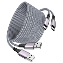 Extra Long USB C Charger Cable 16FT 2Pack 3.1A Braided Controller Chargi... - £27.61 GBP
