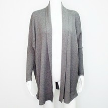 Zara Knit Open Front Ribbed Cardigan Shawl Collar Gray Small - $29.89