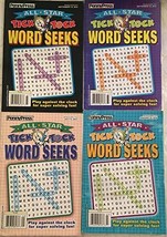 Lot of 4 Penny Press All Star Tick Tock Word Seek Search Circle Puzzles Books 20 - £13.41 GBP