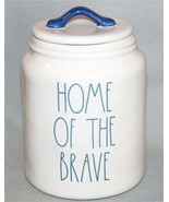 Rae Dunn Patriotic Veterans &quot;HOME OF THE BRAVE&quot; Rubber Sealed 8&quot; Caniste... - $59.99