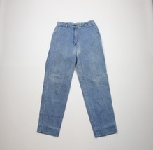 Vintage 90s Streetwear Womens 11 / 12 Distressed Pinstriped Denim Mom Jeans - $34.60