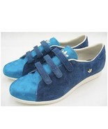 Adidas Sleek Series Vintage Sneakers Blue Suede &amp; Silk Size 8 - $123.75