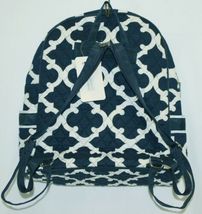 NGIL OTG2828NY Color Navy and White Quilted Microfiber Backpack Geometric Design image 3