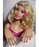 Mattel Barbie 2013 Styling Head Tilting Head and Moving Arms w/Tiara &amp; Bows - £23.56 GBP
