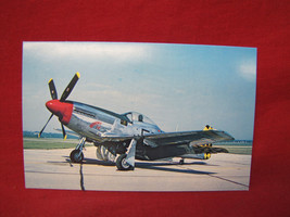 Vintage North American P-51D Mustang Plane Postcard #77 - £15.78 GBP