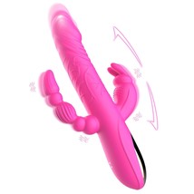 3 In 1 Rabbit Vibrator Adult Sex Toys, Thrusting Anal Dildo G Spot Clitoral Vibr - £37.75 GBP