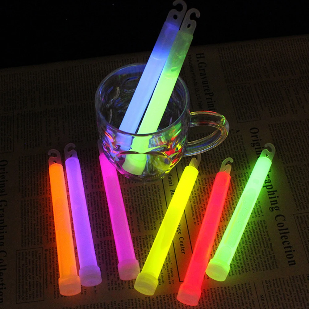 10pcs 6Inch Glow Light Sticks Outdoor Survival Tool Warning Lamp Hiking SOS Gear - £12.80 GBP+
