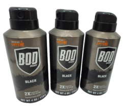 Set Of 3 BOD MAN Black body spray Warm &amp; Sexy 2x Fragrance 3 Last All Day 4oz Ea - £20.61 GBP